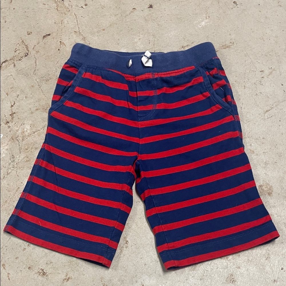 Mini Boden Kids Shorts - Navy and Red Stripes